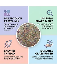 Sevorley 100g 2mm Glass Beads for Diy Bracelet Necklace Jewelry Making