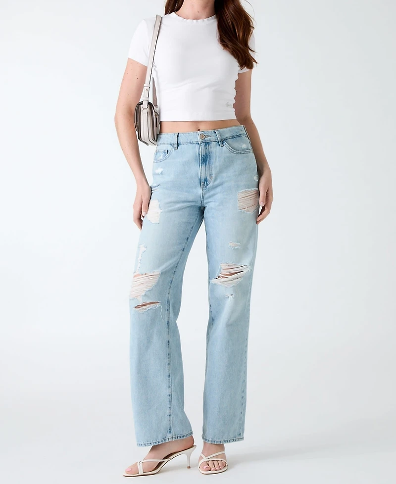 Guess Women's High-Rise Straight Leg Jeans