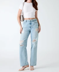 Guess Women's High-Rise Straight Leg Jeans