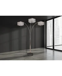 Midola 1 piece Modern Design Classic Luxury Sleek Multi-head Floor Arc Lamp Crystal-like Accents Drape Living Room Curve Lamp