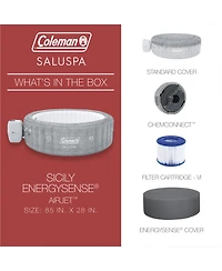 Bestway Coleman Sicily AirJet Inflatable Round Hot Tub with SaluSpa Seat
