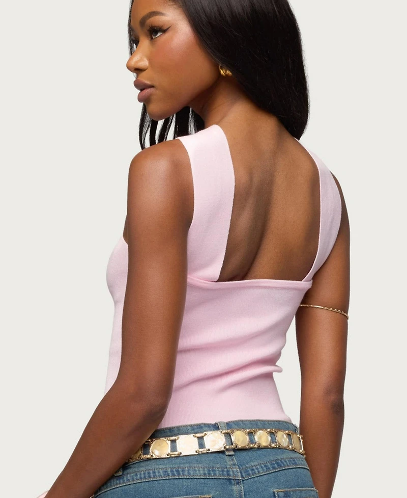 Edikted Women's Kerren Knotted Knit Top