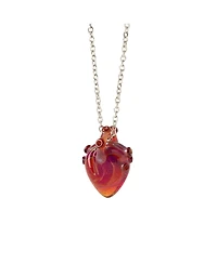 Uncommon Goods Anatomical Glass Heart Necklace