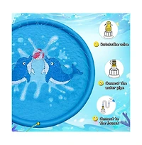 Cowin Splash Pad 67" Sprinkler Play Mat Kid Dog Pad Sprinkler Pool Backyard Water Mat