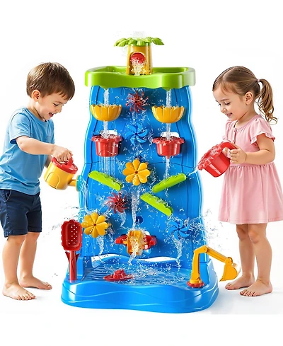 Gnuadz Waterfall Water Table Sand Sensory Activity Toddler Outdoor Play
