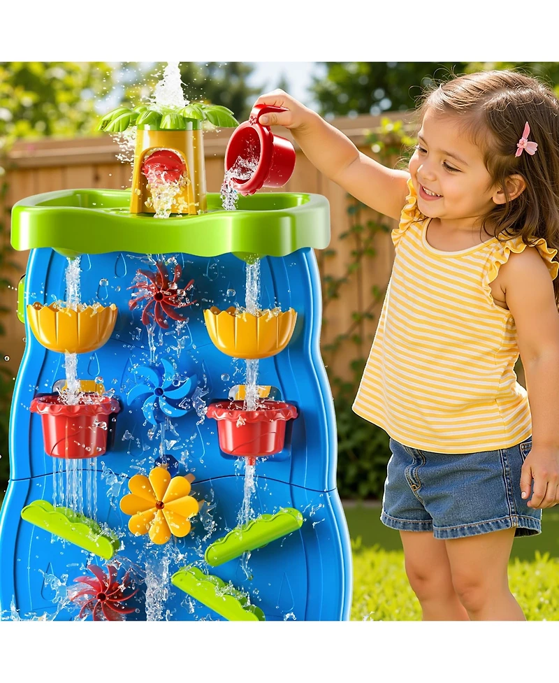 Gnuadz Waterfall Water Table Sand Sensory Activity Toddler Outdoor Play