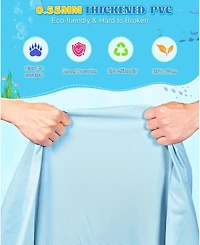 Aofar 118" Splash Pad Sprinkler Pool Outdoor Play Mat Pets Adults