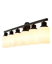 Midola 6-Light Wall Lamps with Glass Shades (No Bulbs) Sconce Lighting for Bedroom Living Room