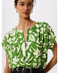 Whistles Women's Floral Keyhole Blouse