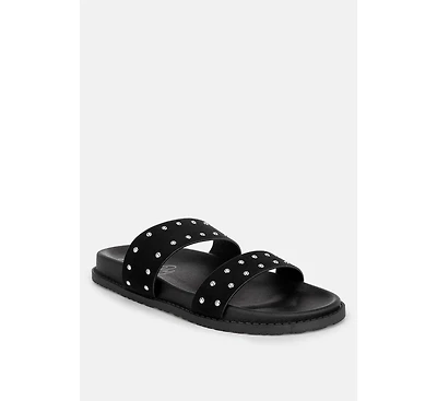 London Rag Women's Stud Embellished Slip On Flats