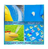 Aofar Dinosaur Inflatable Pool Slide Sprinkler Shade Water Park