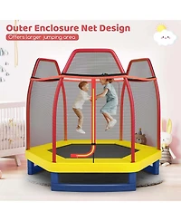 Costway 7FT Kids Trampoline Outdoor Indoor Recreational Bounce Jumper