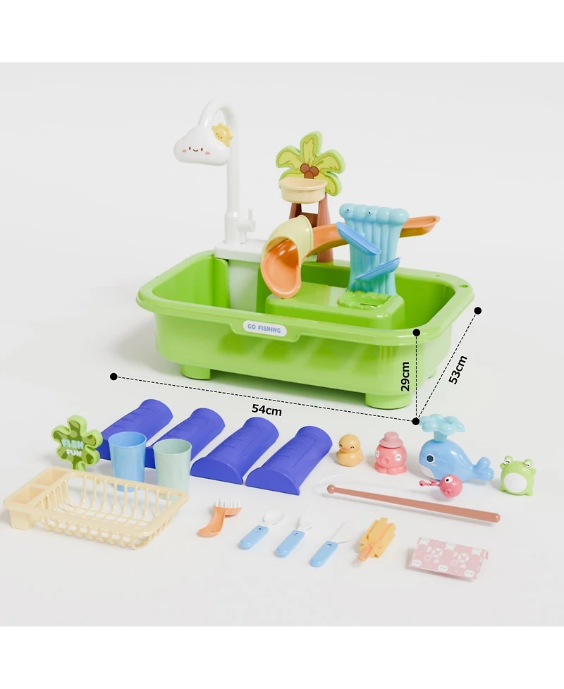 Gnuadz Sand Water Table Fishing Game Kitchen Sink Summer Toy