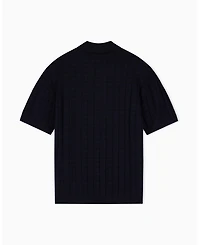 A|X Armani Exchange Men's Viscose Grid Polo Shirt
