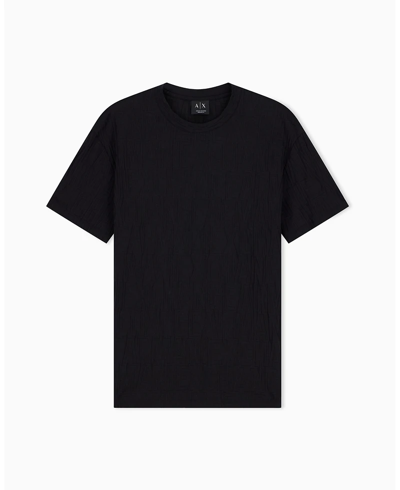 A|X Armani Exchange Men's All Over Logo Mercersized Cotton T-Shirt