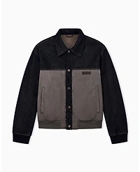 A|X Armani Exchange Men's Mixed Media Denim Jacket
