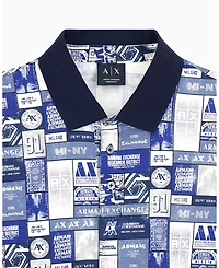 A|X Armani Exchange Men's Collage Logo Polo Shirt