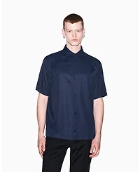 A|X Armani Exchange Men's Viscose All Over Logo Woven Shirt