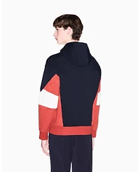 A|X Armani Exchange Men's Chevron Color Block Hoodie