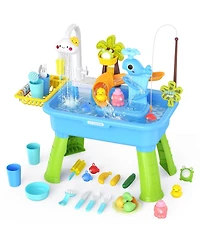 Gnuadz Water Table Kids Pump Activity Pool Play Sink Fishing
