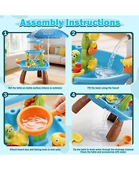 Gnuadz Water Table Sand Table Fishing Game Beach Sensory Play
