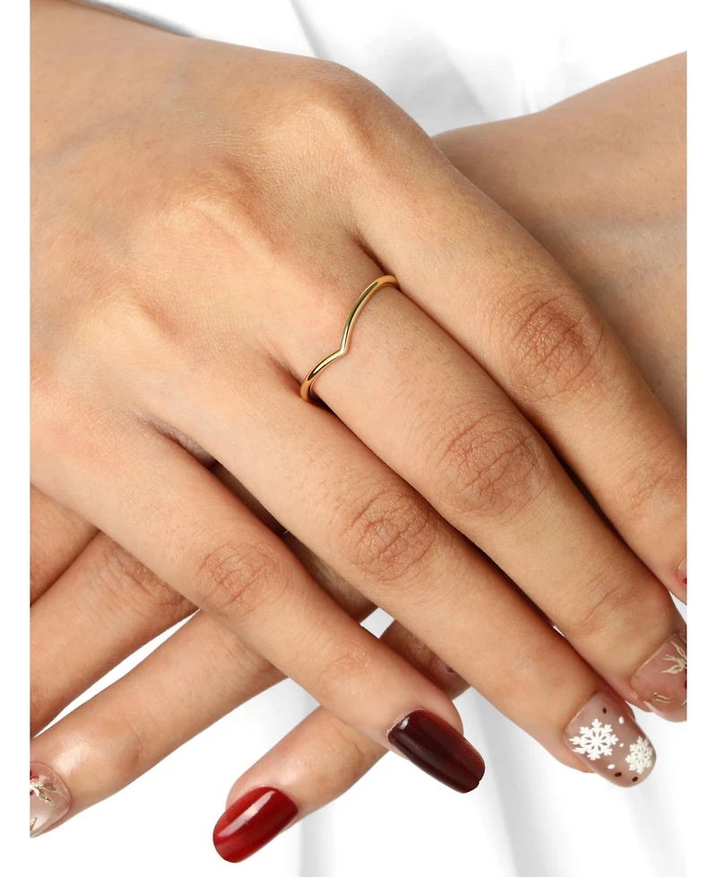 Devata Chevron Ring in 14K Gold
