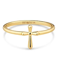 Devata Cross Ring 14K Gold