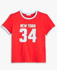 On 34th Women's Sporty Graphic Ringer T-Shirt, Macy's Exclusive