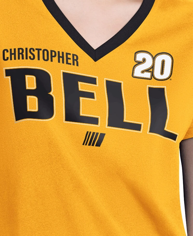 G-iii 4Her by Carl Banks Women's Gold Christopher Bell Best Team V-Neck T-Shirt