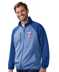 G-iii Sports by Carl Banks Men's G-iii Royal Texas Rangers Runners Raglan Full-Zip Track Jacket