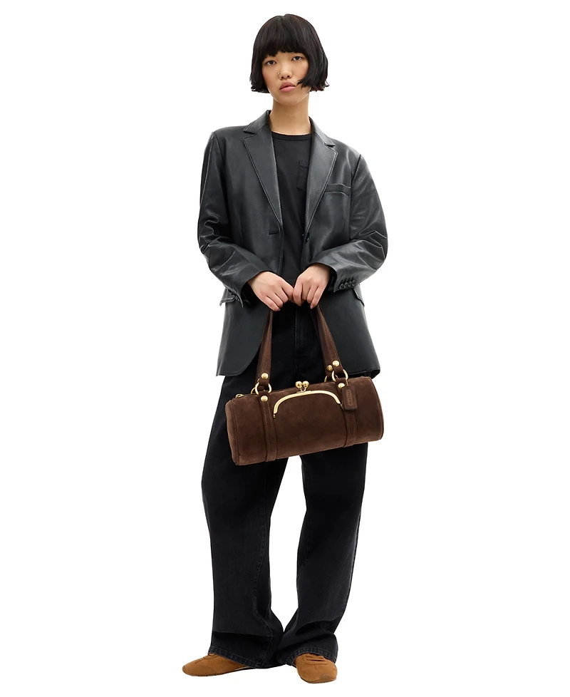 Coach Originals Kisslock Small Zip-Top Barrel Bag