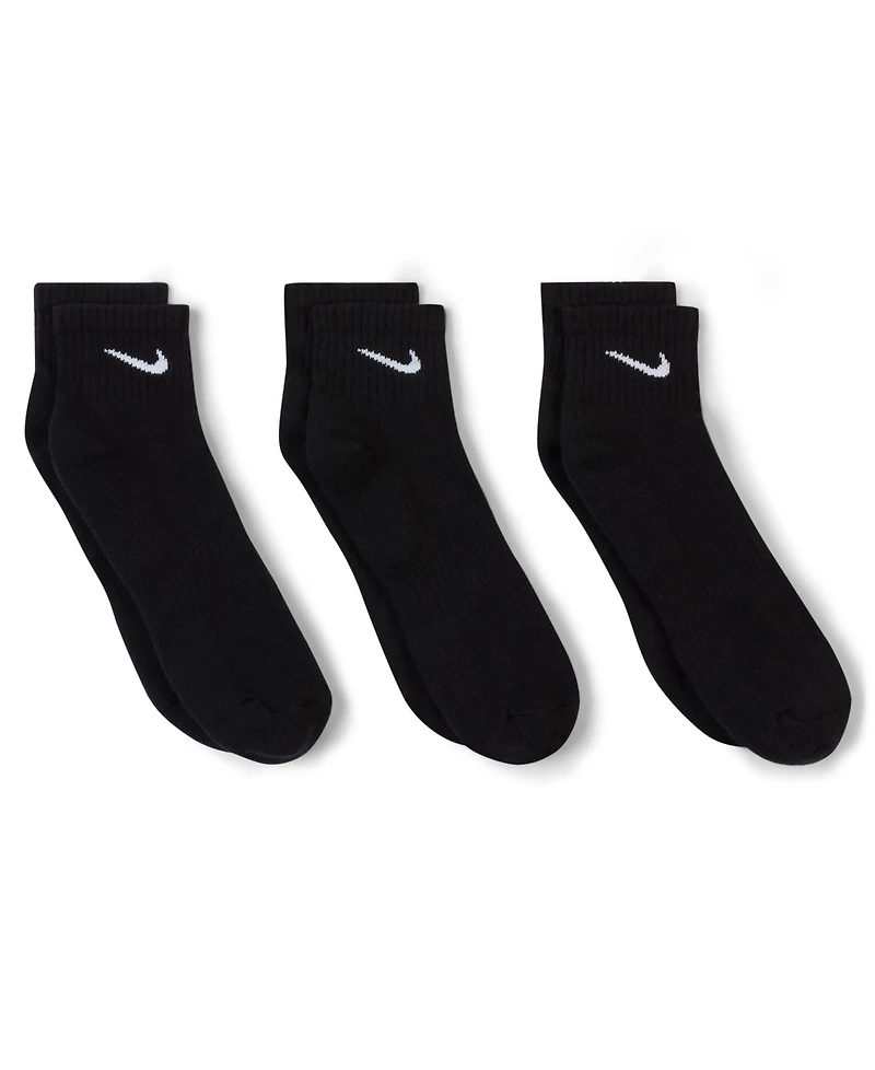 Nike Men's 3-Pk. Quarter Ankle Socks