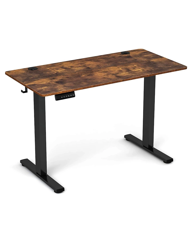 Gouun Electric Adjustable Standing Desk with Two Hanging Hooks and Led Display