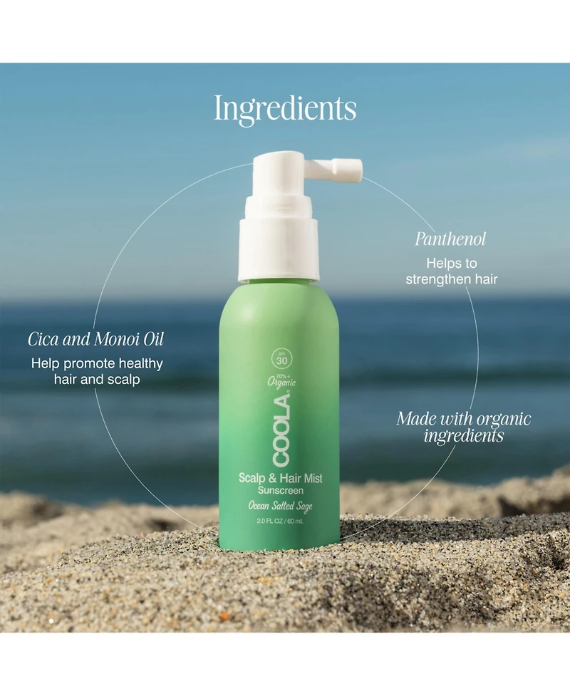 Coola Scalp & Hair Mist Sunscreen Spf 30, 2 oz.