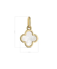 Devata Mother of Pearl Clover Pendant in 14K Gold