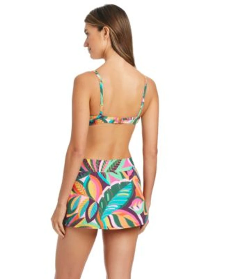 Bleu By Rod Beattie Womens Sweetheart Underwire Bikini Top Draped Hipster Swim Skirt