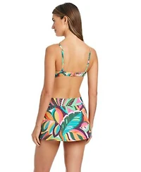 Bleu By Rod Beattie Womens Sweetheart Underwire Bikini Top Draped Hipster Swim Skirt