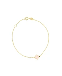 The Lovery Mini Pearl Single Clover Bracelet 14K Gold