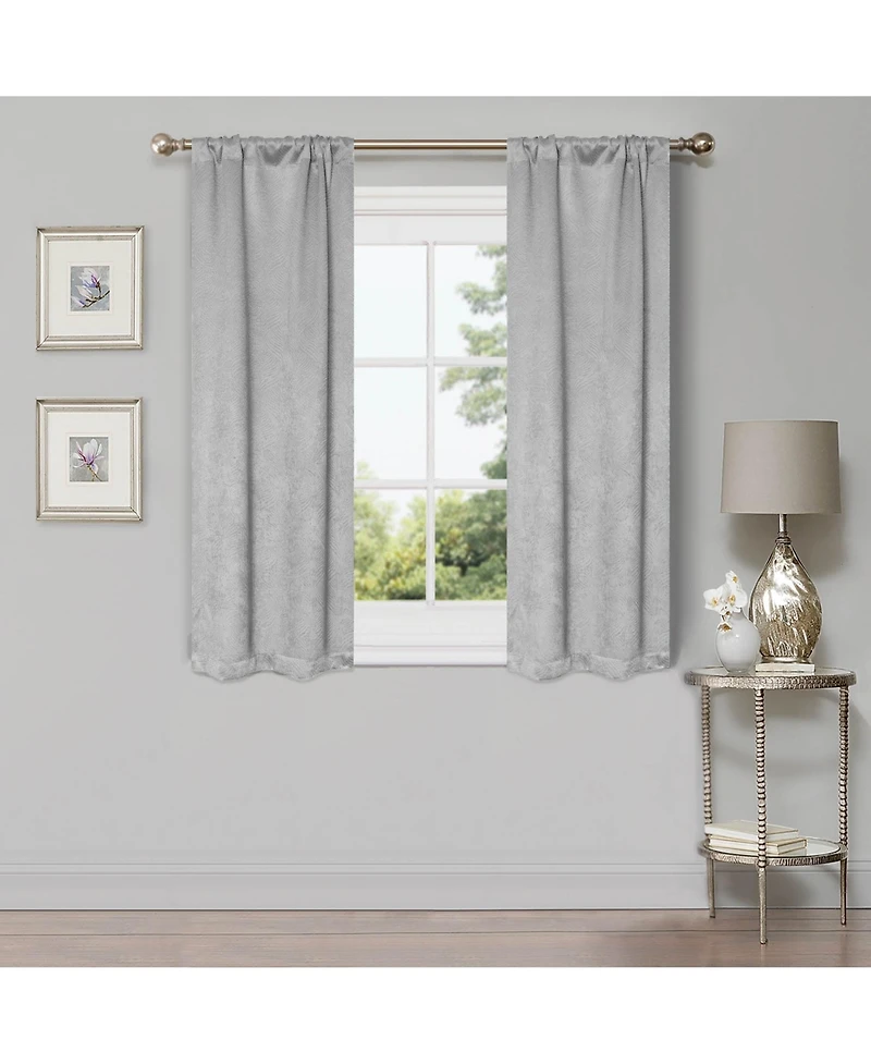 Superior Wave Geometric Washable Room Darkening Blackout Curtains