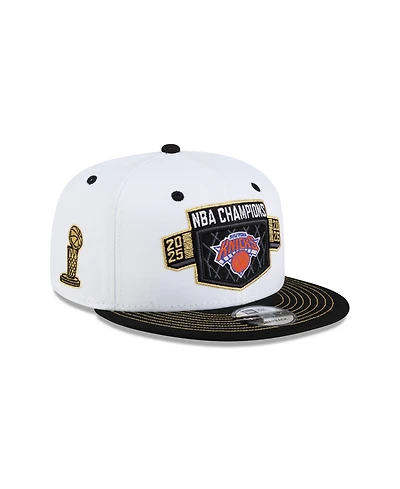 New Era Men's White/Black New York Knicks 2026 Nba Champions Locker Room 9FIFTY Snapback Hat