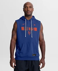 Nike Men's Royal New York Mets Authentic Collection Standard Issue Dri-fit Sleeveless Hoodie