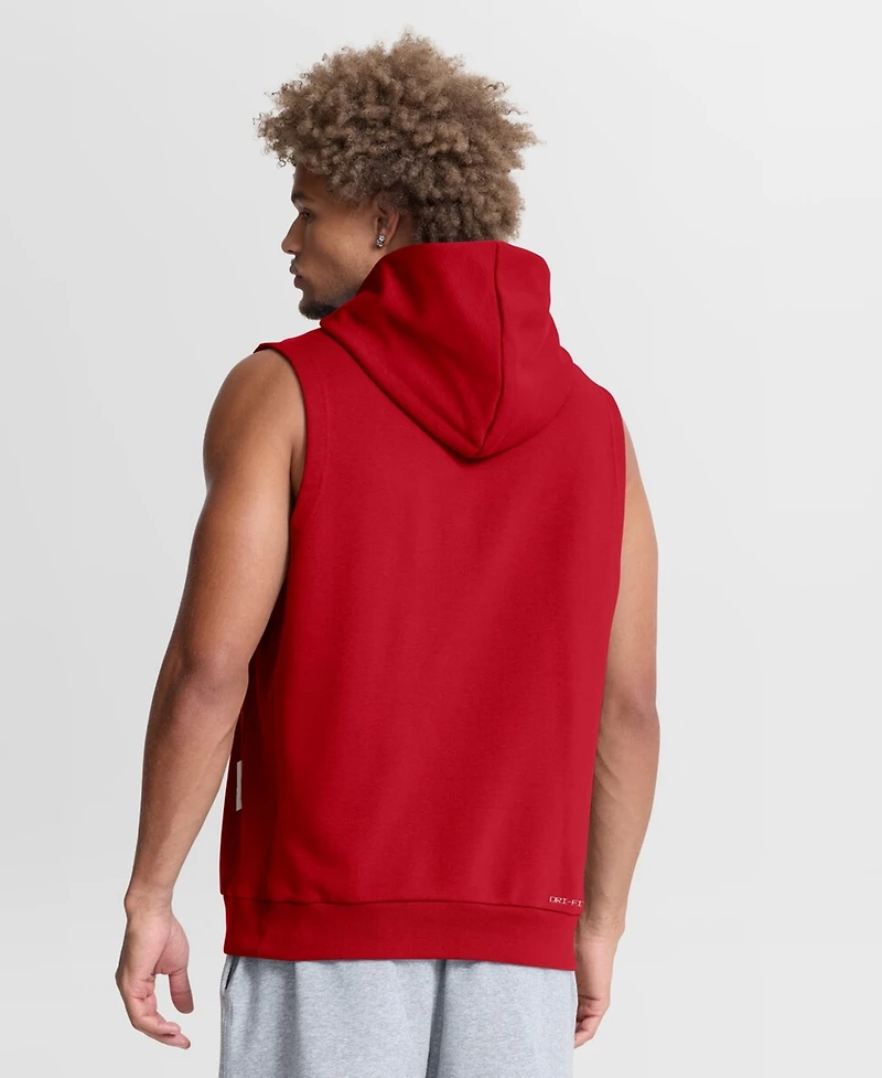 Nike Men's Red Philadelphia Phillies Authentic Collection Standard Issue Dri-fit Sleeveless Hoodie