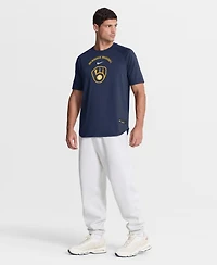 Nike Men's Navy Milwaukee Brewers Authentic Collection Batting Practice Pre-Game Raglan Dri-fit T-Shirt