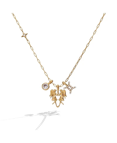 Alex and Ani Gemini Zodiac Charm Cluster Necklace