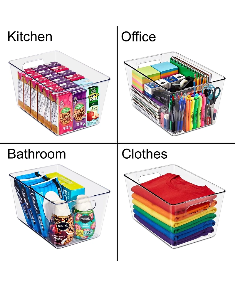 Sorbus Pack Large Clear Storage Containers for Pantry, Fridge, Cabinet