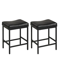 Slickblue Set of 2 25 Inch Counter Height Bar Chairs for Kitchen Island Seating