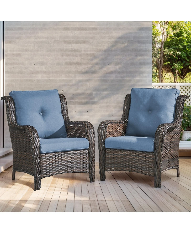 Pocassy Outdoor Deep Seat Cushion Set 22 x 25 4 Inch - 1 Pair