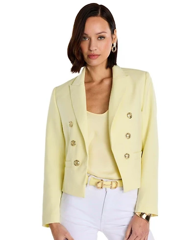 The Noli Shop Womens Gabrielle Double Breasted Blazer - Merlot