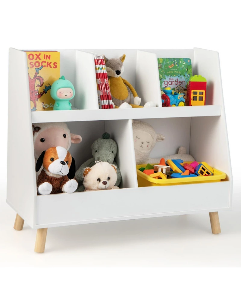 Gouun 5-Cube Kids Bookshelf and Toy Organizer with Anti-Tipping Kit