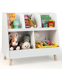 Gouun 5-Cube Kids Bookshelf and Toy Organizer with Anti-Tipping Kit